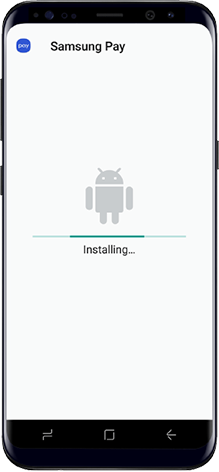 Ứng dụng Samsung Pay đang cài đặt